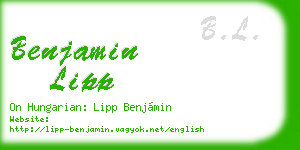 benjamin lipp business card