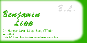 benjamin lipp business card